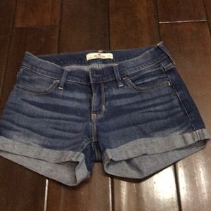 Hollister shorts, sz 0, waist 24. Medium wash
